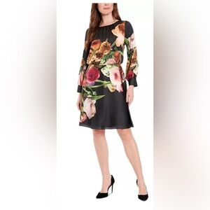 London Times
Women's Floral-Print Long-Sleeve Dress 8